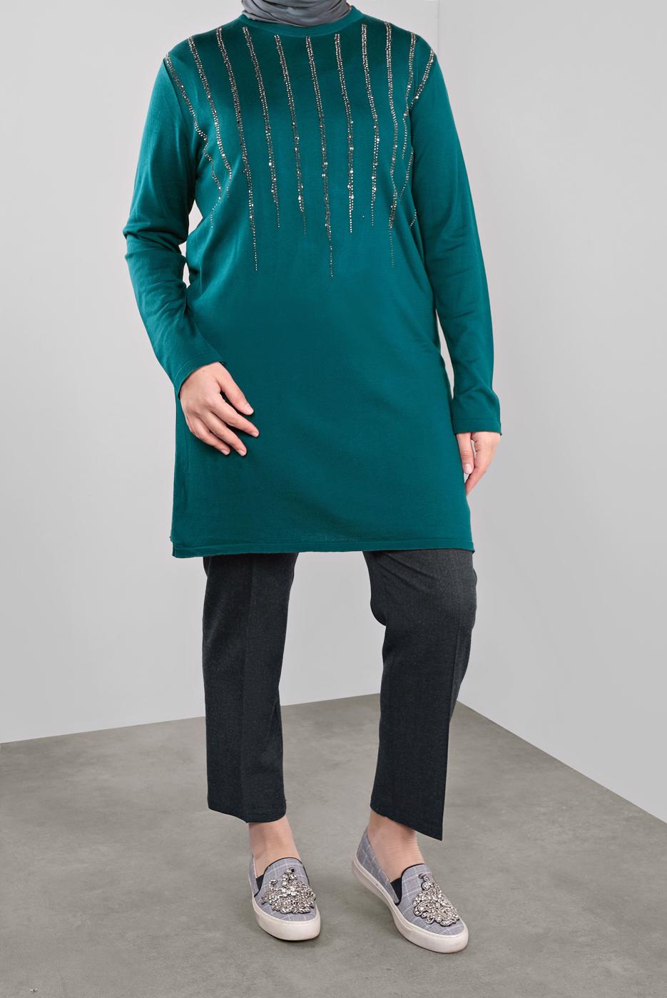 Tesettür giyim SİYAH ALVİNA ARA BEL PANTOLON 70138	