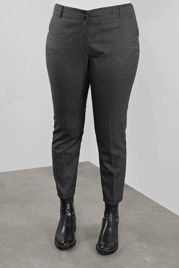 Vêtements hijab NOIR ALVİNA MOTIF À CARREAUX PANTALON TAILLE MI-HAUTE 70147 - TRENDTESETTÜR