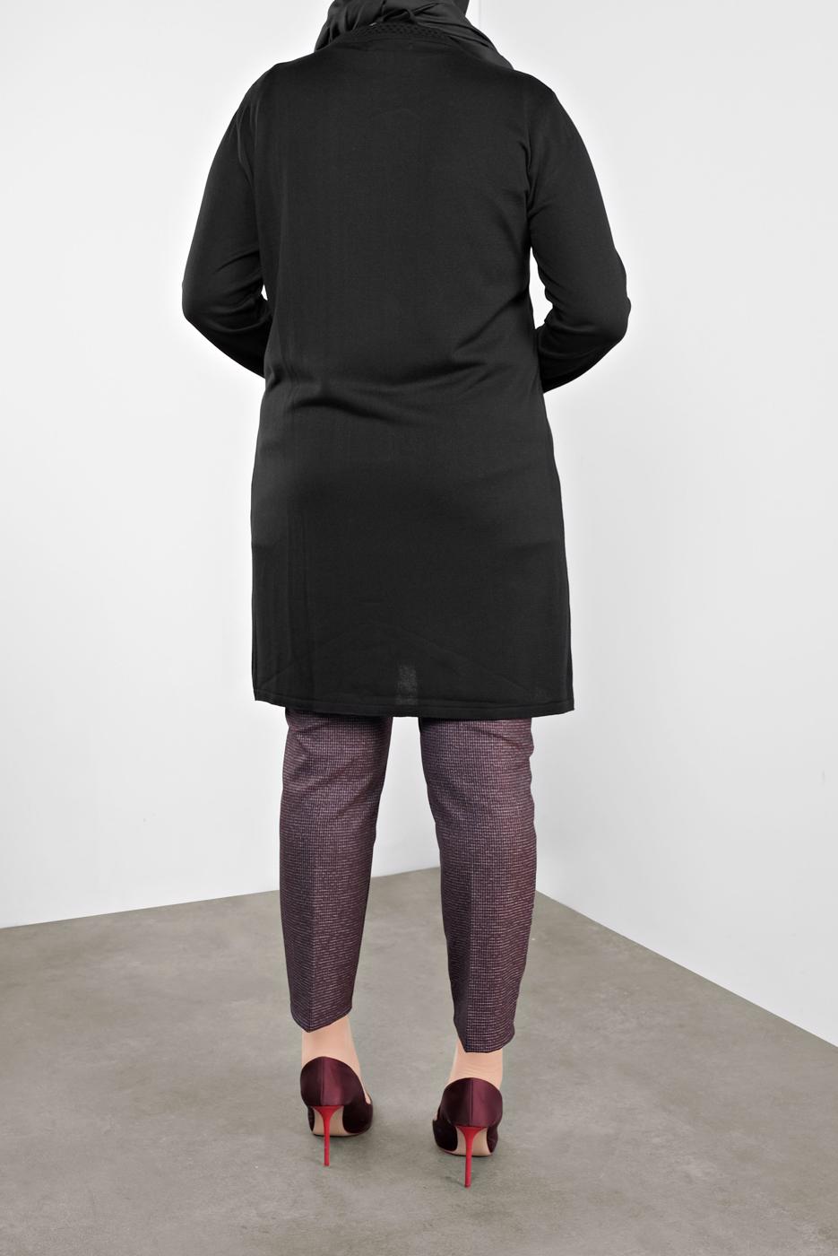 Vêtements hijab PRUNE ALVİNA MOTIF À CARREAUX PANTALON TAILLE MI-HAUTE 70147