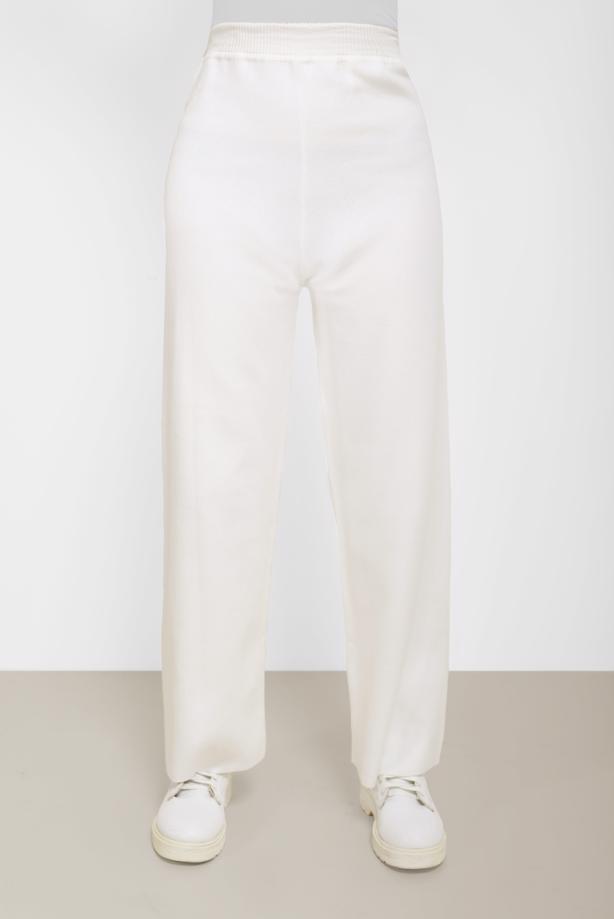 Tesettür giyim KREM  ALVİNA BASIC TRİKO PANTOLON 70260 - TRENDTESETTÜR