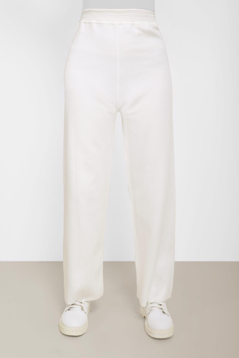 Tesettür giyim KREM  ALVİNA BASIC TRİKO PANTOLON 70260