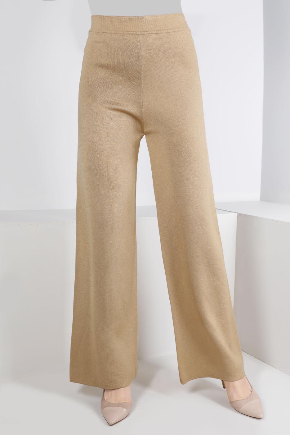 Hijab clothing BROWN ALVİNA BASIC KNITWEAR TROUSERS 70260