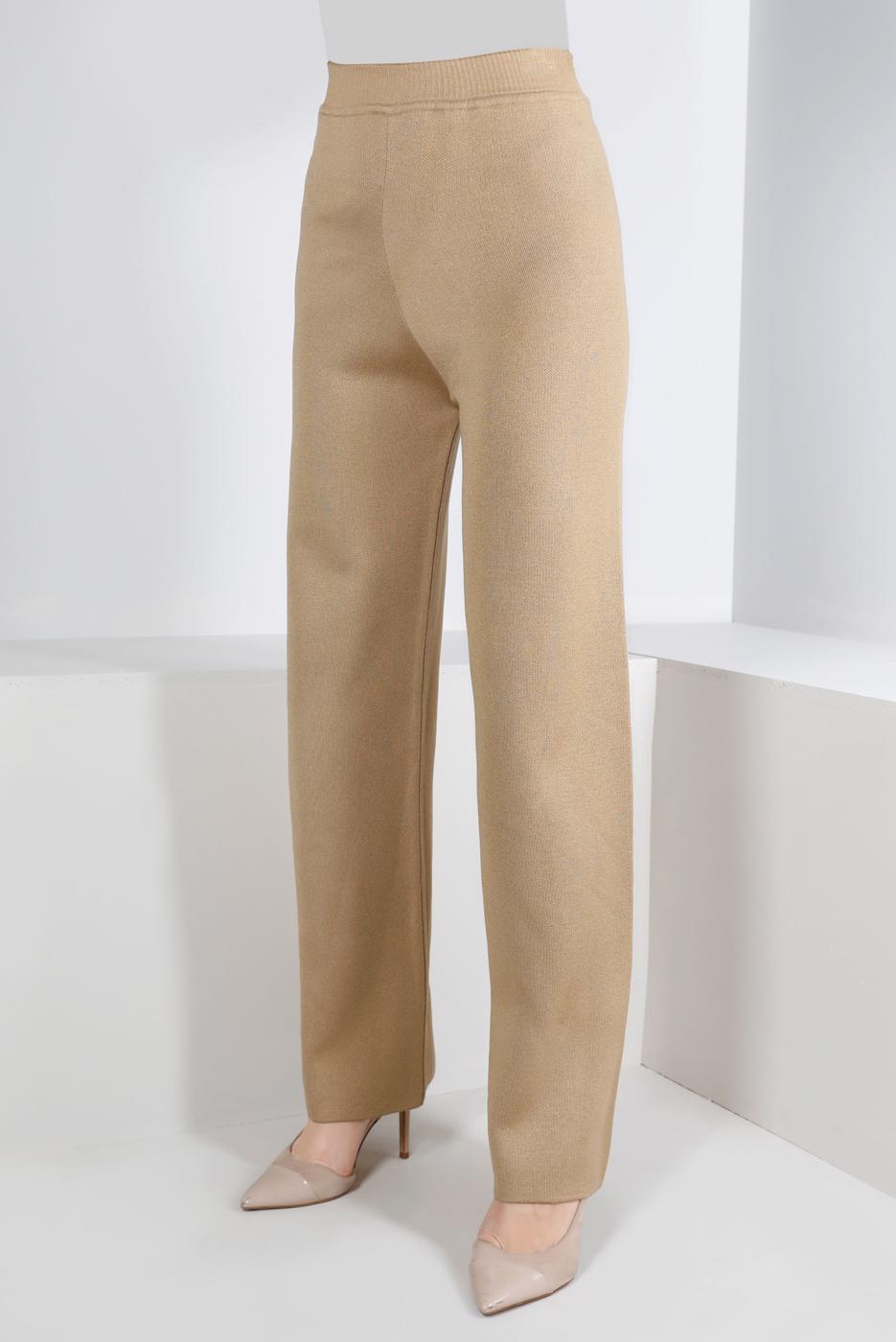 Hijab clothing BROWN ALVİNA BASIC KNITWEAR TROUSERS 70260