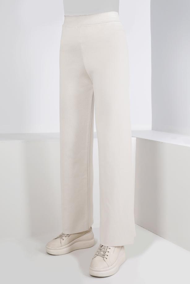 Vêtements hijab BEIGE ALVİNA BASIC PANTALON EN MAILLE 70260 - TRENDTESETTÜR