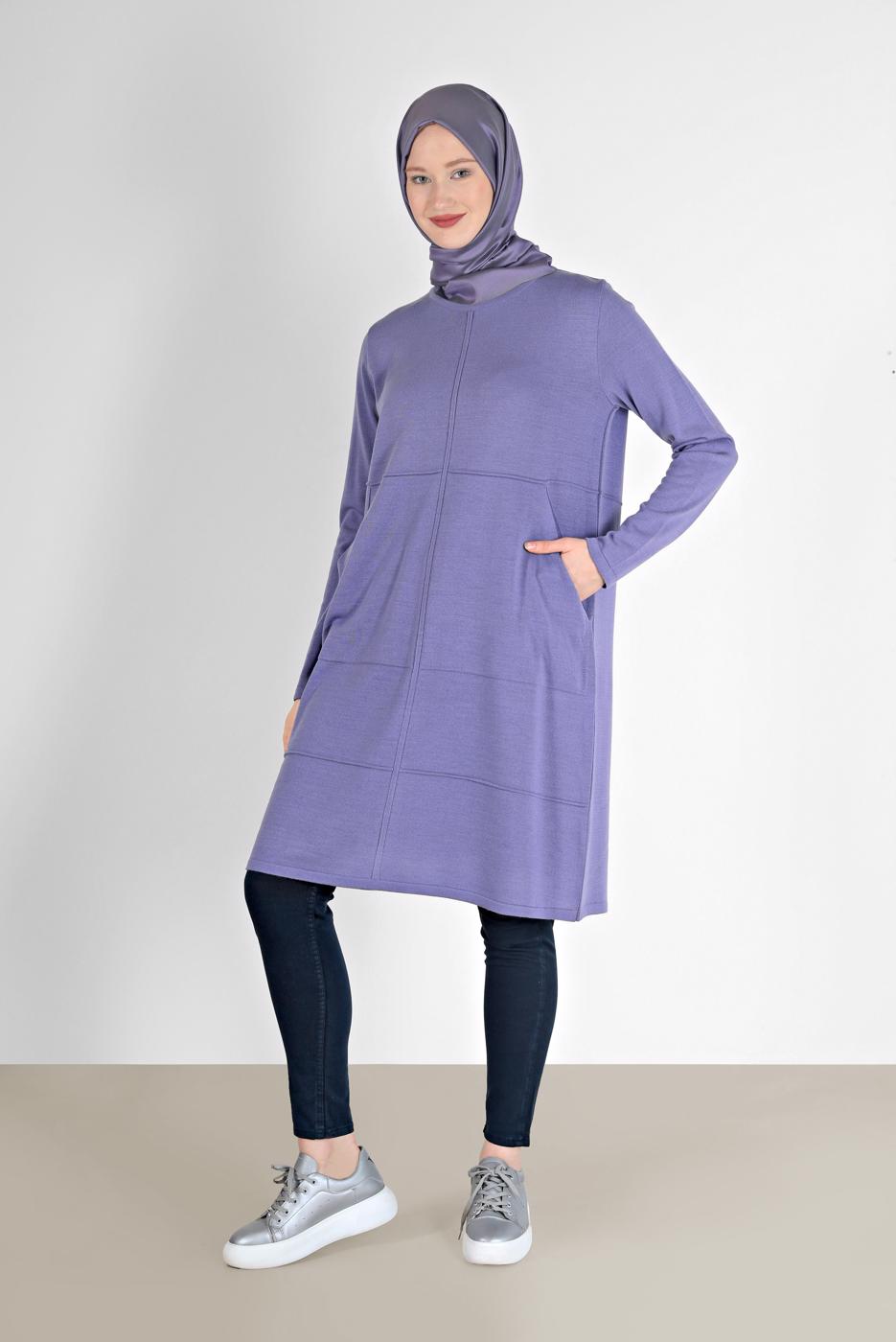 Tesettür giyim LACİVERT ALVİNA DAR PAÇA PANTOLON 70280 