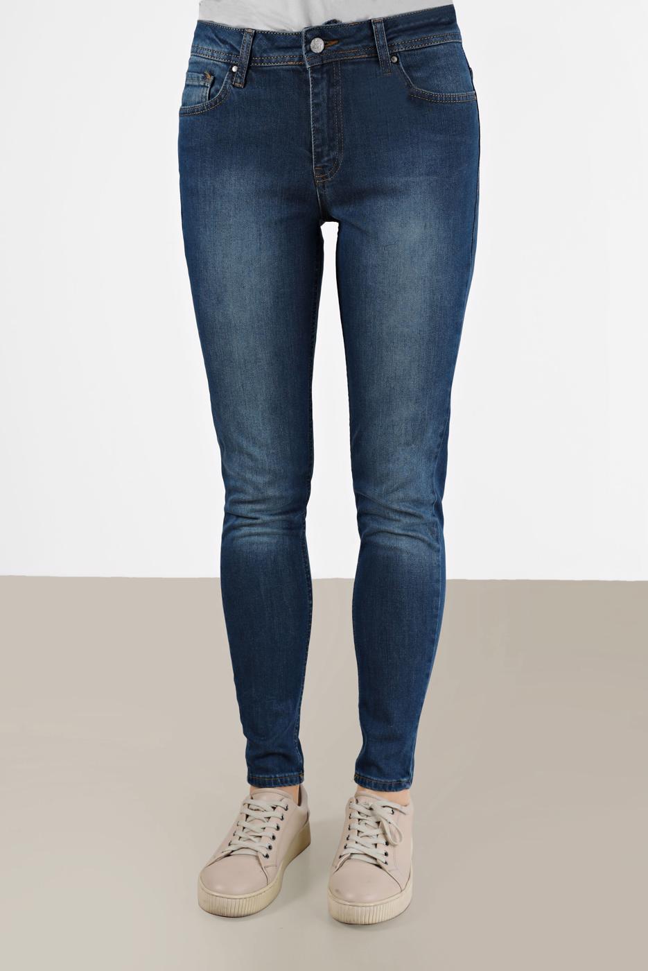 Tesettür giyim MAVİ ALVİNA DAR PAÇA PANTOLON 70284 