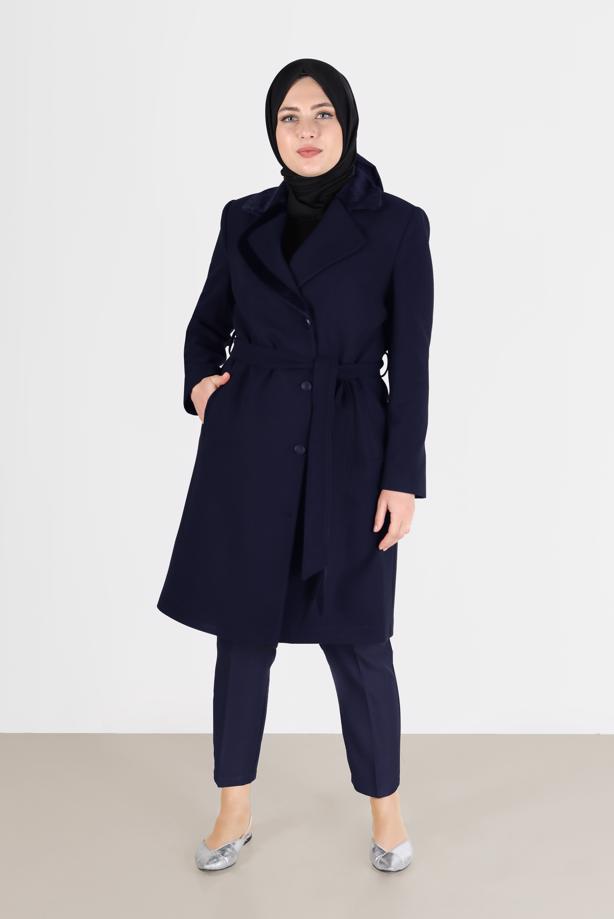 Vêtements hijab BLEU MARINE ALVİNA COUPE CLASSIQUE PANTALON 70290 - TRENDTESETTÜR