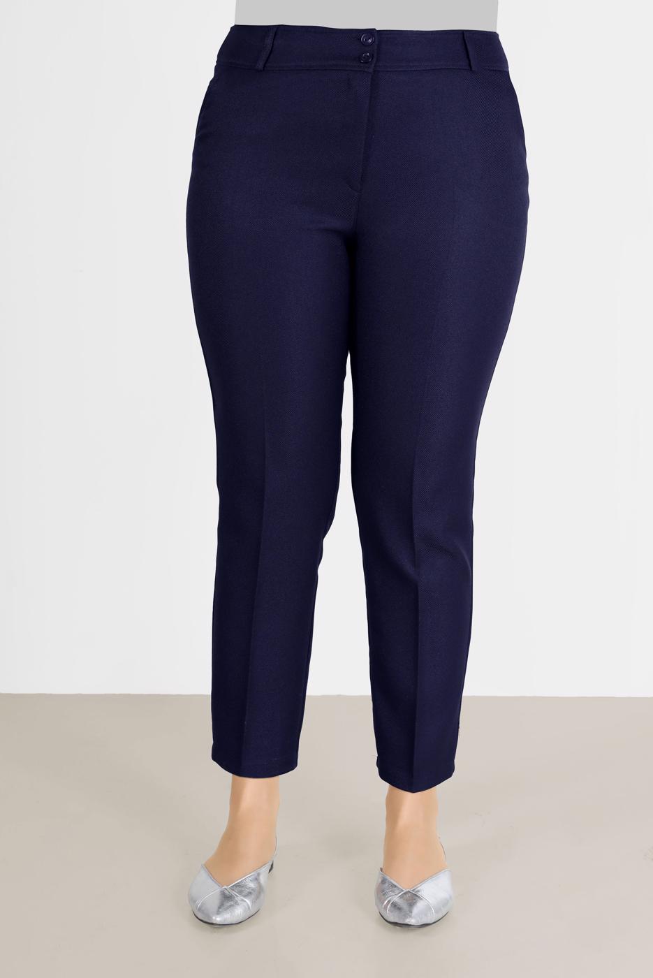 Tesettür giyim LACİVERT ALVİNA KLASİK KESİM PANTOLON 70290 