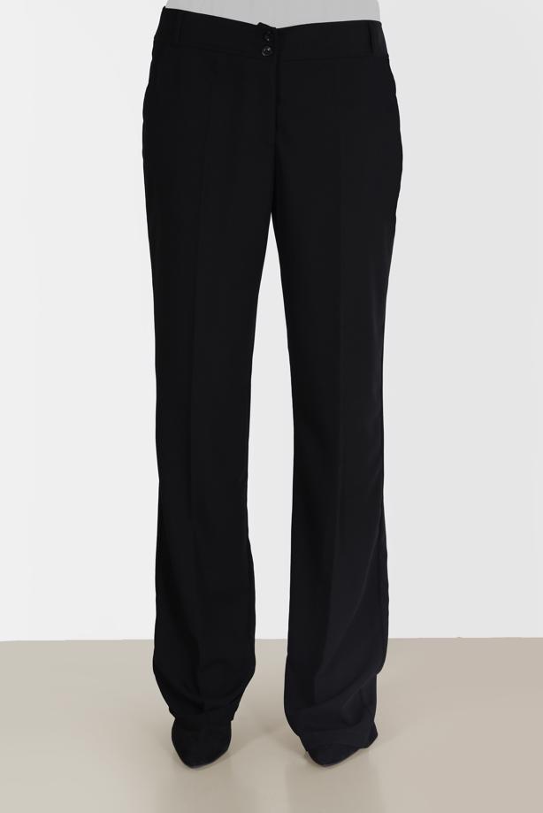 Vêtements hijab NOIR ALVİNA PANTALON CRÊPE CLASSIQUE 70306 - TRENDTESETTÜR