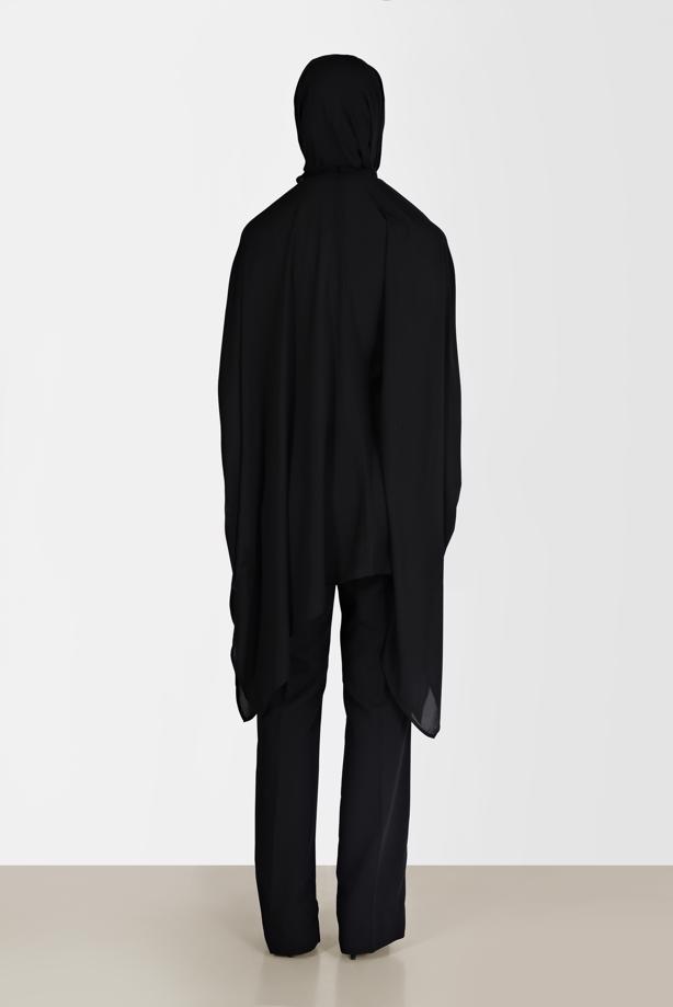 Vêtements hijab NOIR ALVİNA PANTALON CRÊPE CLASSIQUE 70306 - TRENDTESETTÜR