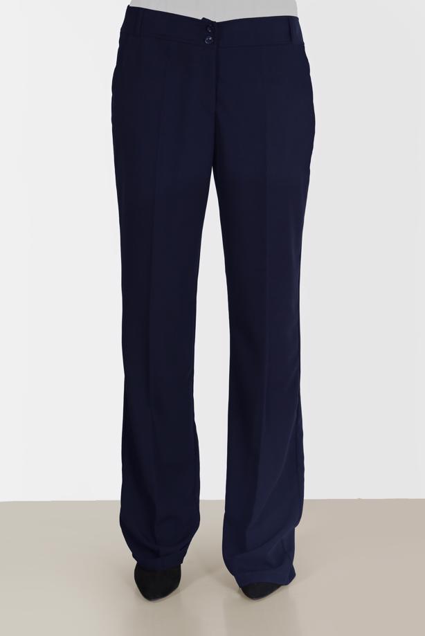 Vêtements hijab BLEU MARINE ALVİNA PANTALON CRÊPE CLASSIQUE 70306 - TRENDTESETTÜR