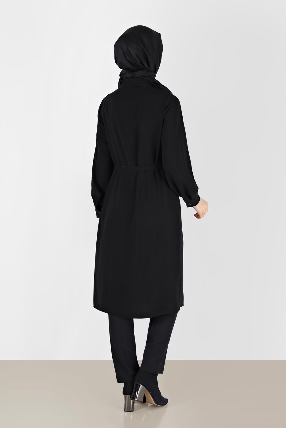 Vêtements hijab NOIR PANTALON COUPE DROITE ALVİNA 70313