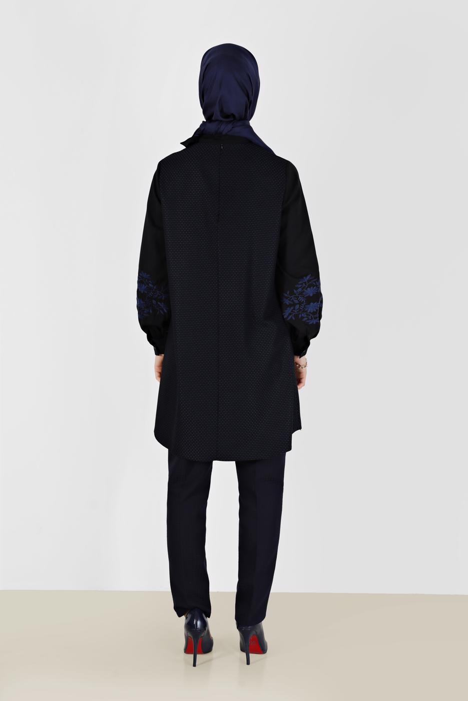 Vêtements hijab BLEU MARINE PANTALON COUPE DROITE ALVİNA 70313