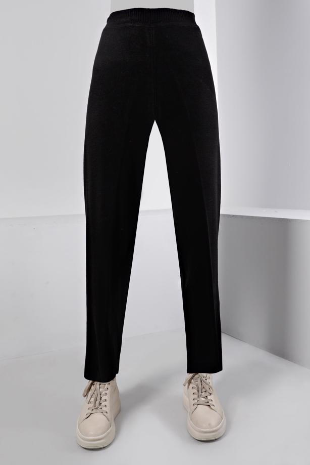 Tesettür giyim SİYAH ALVİNA TRİKO PANTOLON T 70430 - TRENDTESETTÜR