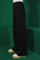 Tesettür giyim SİYAH ALVİNA FİTİLLİ TRİKO PANTOLON T 70432