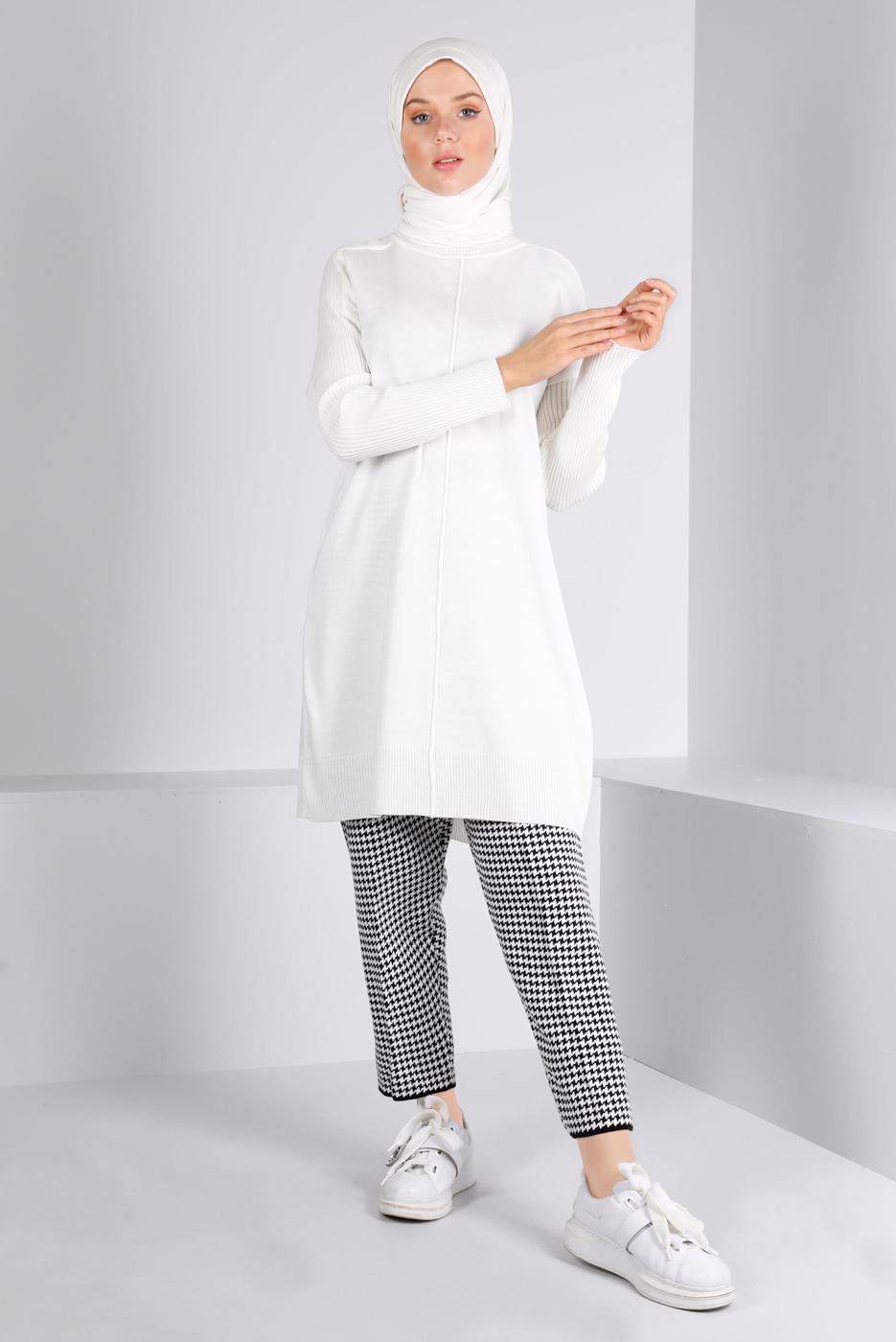 Hijab clothing BLACK ALVINA KNITWEAR PANTS T 70433