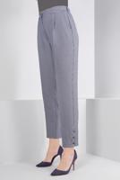 Tesettür giyim LACİVERT ALVİNA KAZAYAĞI DESENLİ PANTOLON T 70437