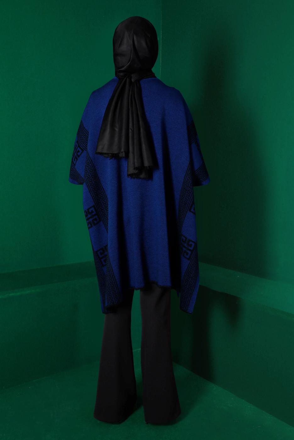 Tesettür giyim SİYAH ALVİNA YIRTMAÇ DETAYLI PANTOLON 70439	