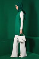 Hijab clothing CREAM ALVİNA SLIT DETAIL TROUSERS 70439