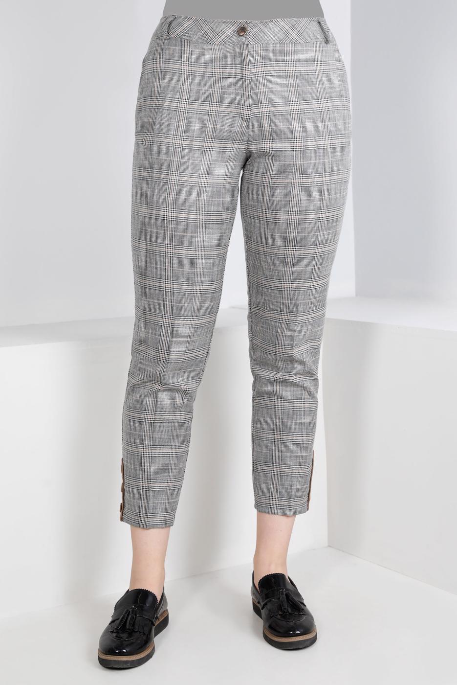 Vêtements hijab NOIR ALVINA PANTALON À MOTIFS À CARREAUX T 70448