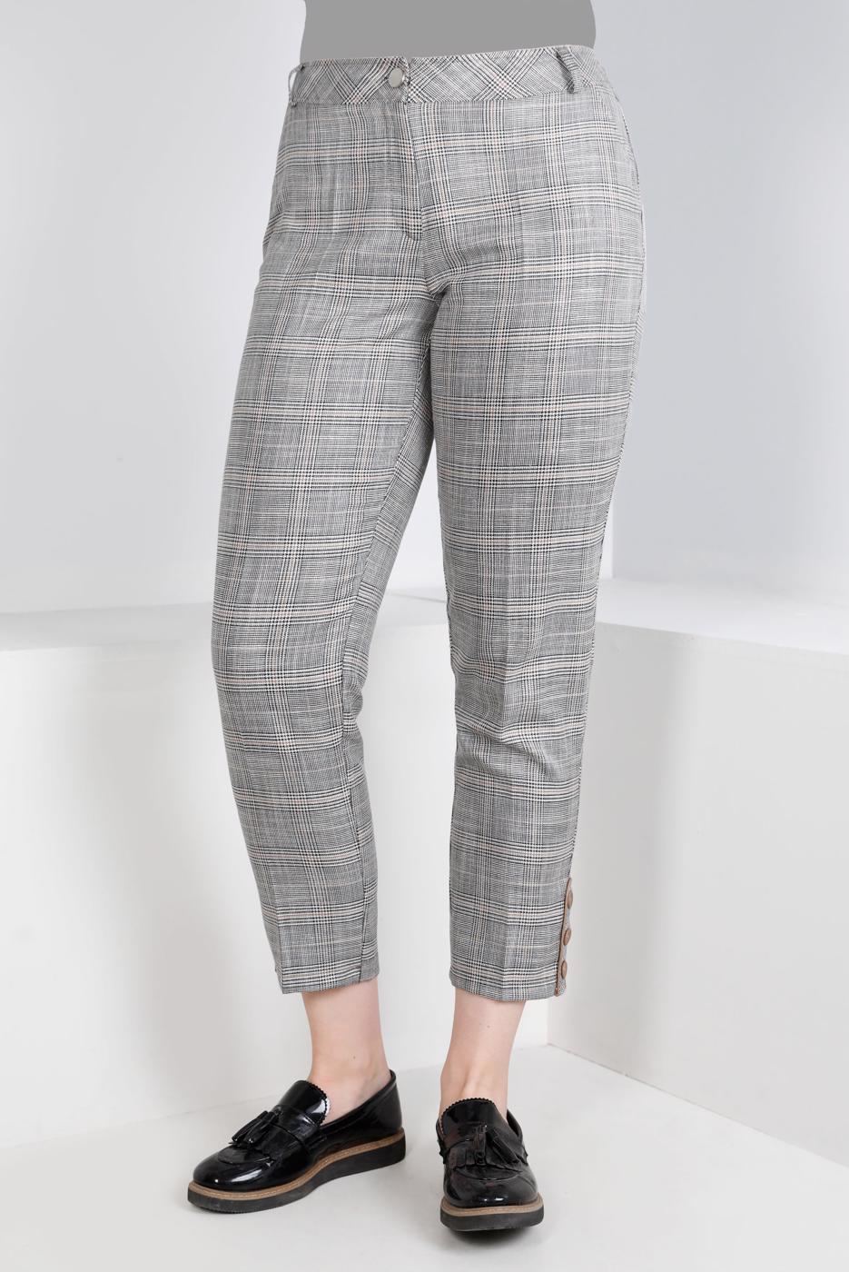 Vêtements hijab NOIR ALVINA PANTALON À MOTIFS À CARREAUX T 70448