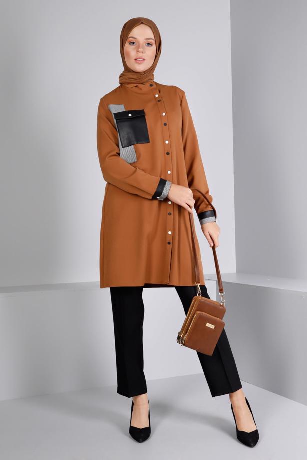 Tesettür giyim SİYAH ALVİNA KLASİK KESİM PANTOLON T 70466 - TRENDTESETTÜR