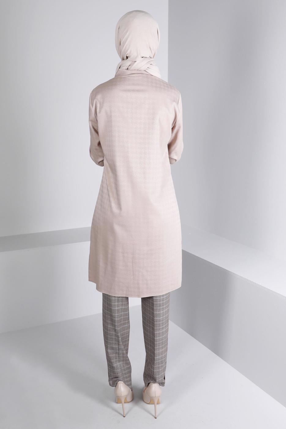 Hijab clothing BLUE ALVINA PLAID PATTERNED TROUSERS T 70467