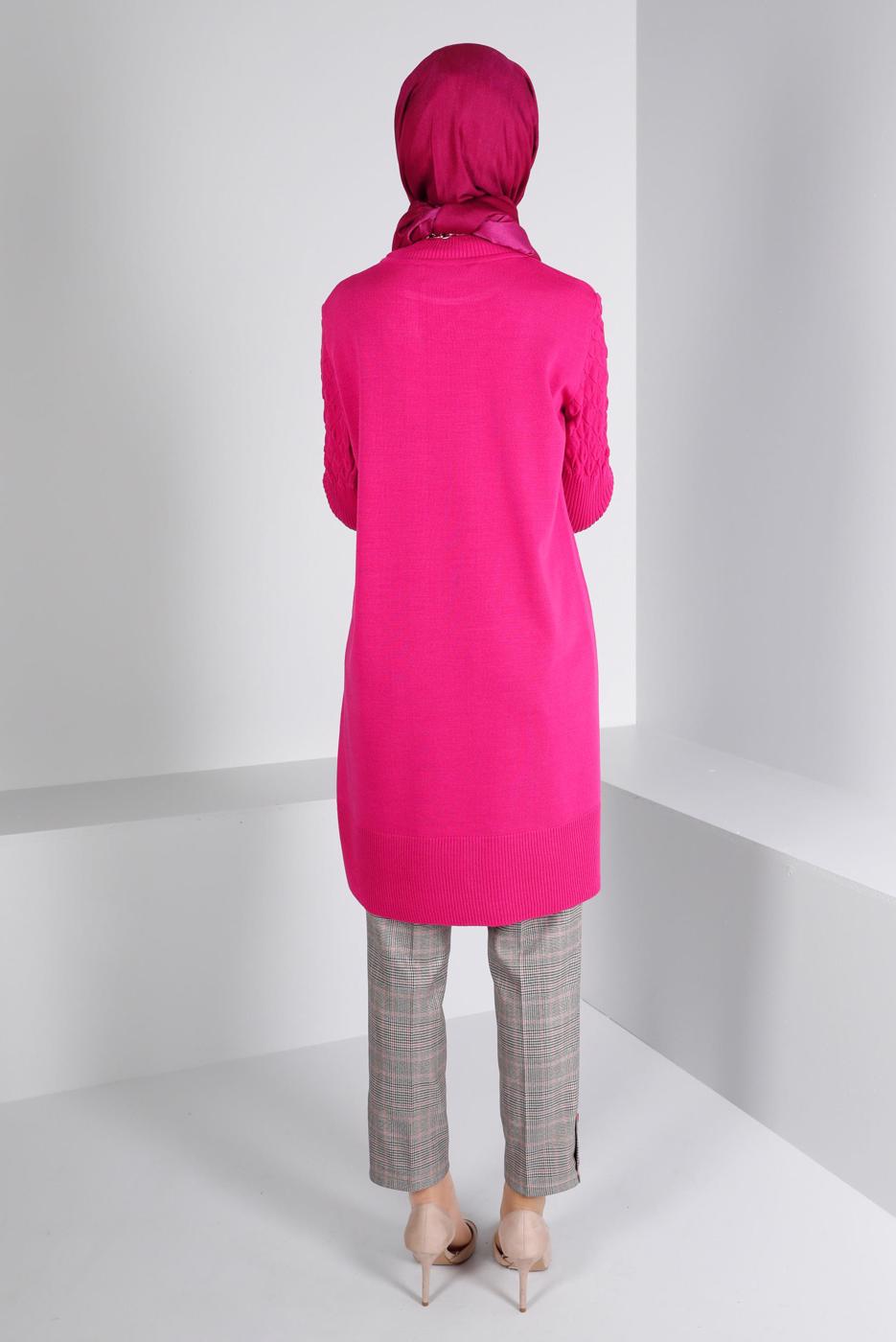 Hijab clothing PINK ALVINA PLAID PATTERNED TROUSERS T 70467