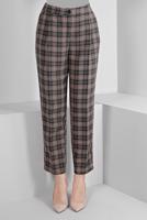 Hijab clothing BROWN ALVINA PLAID PATTERNED TROUSERS T 70476