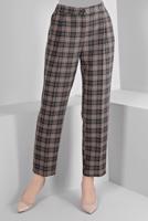 Hijab clothing BROWN ALVINA PLAID PATTERNED TROUSERS T 70476