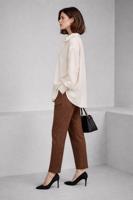 Tesettür giyim KAHVE DÜZ KESİM KLASİK PANTOLON 70478