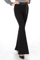 Tesettür giyim SİYAH ZİNCİRLİ İSPANYOL PAÇA PANTOLON 7998