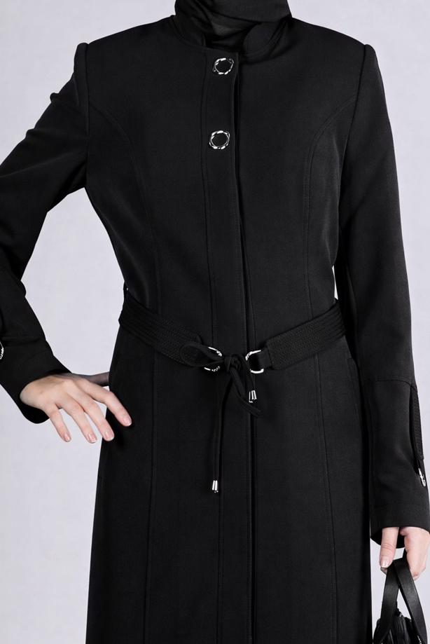 Tesettür giyim SİYAH T 10654 ALVİNA 44102 PARDESU 38/46 TEK40 - TRENDTESETTÜR