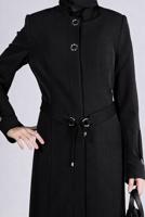 Tesettür giyim SİYAH ALVİNA KUŞAKLI PARDESÜ T 10654