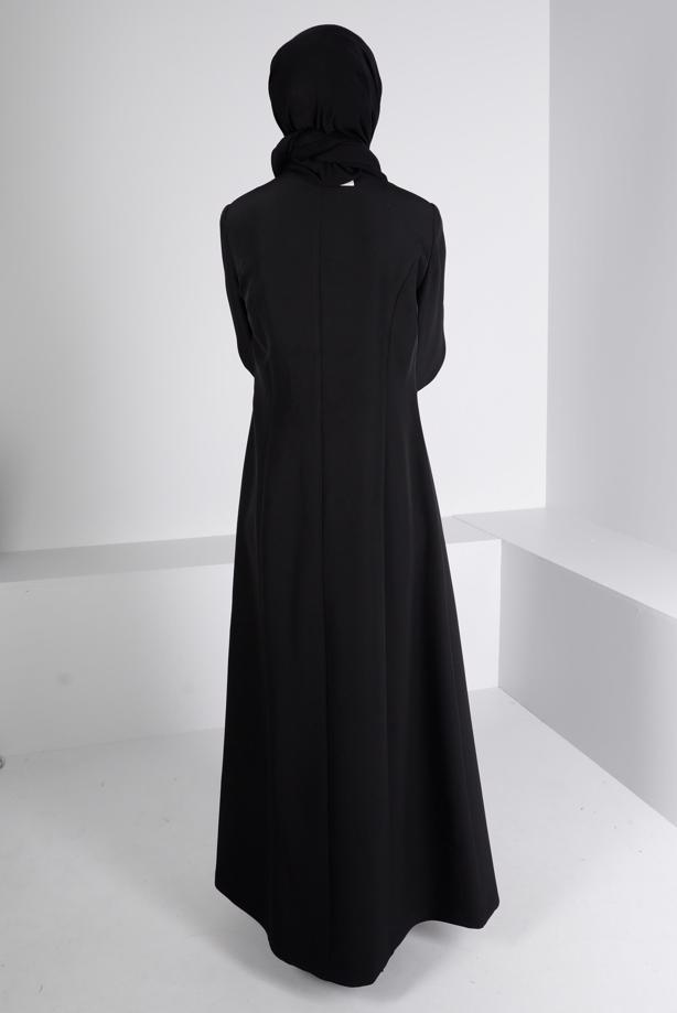 Tesettür giyim SİYAH T 10661 ALVİNA 44102 PARDESÜ 38/46 TEK42 - TRENDTESETTÜR