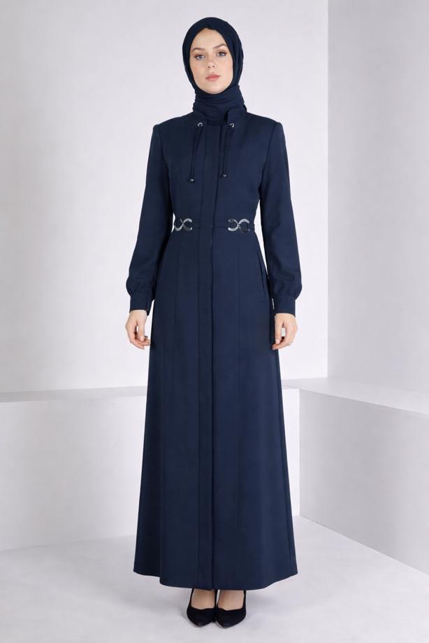 Tesettür giyim LACİVERT T 10661 ALVİNA 44102 PARDESÜ 38/46 TEK42 - TRENDTESETTÜR