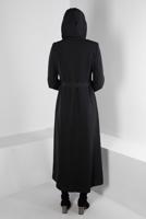 Tesettür giyim SİYAH T 10664 ALVİNA 44102 PARDESÜ 38/46 TEK42