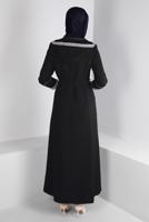 Tesettür giyim SİYAH T 10686 ALVİNA TAMPA 1778 PARDESÜ 38/46 TEK42