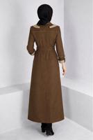 Tesettür giyim KAHVE T 10686 ALVİNA TAMPA 1778 PARDESÜ 38/46 TEK42