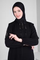 Tesettür giyim SİYAH ALVİNA KREP ŞAL T 8221