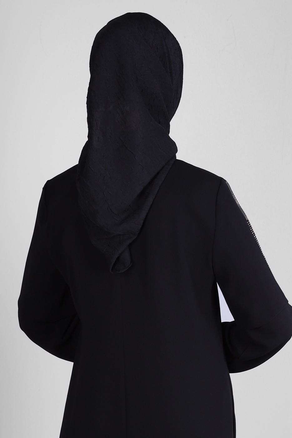 Tesettür giyim SİYAH ALVİNA KREP ŞAL T 8221