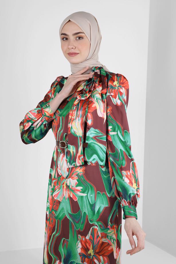 Hijab-Kleidung BEIGE ALVİNA KREP ŞAL T 8221 - TRENDTESETTÜR