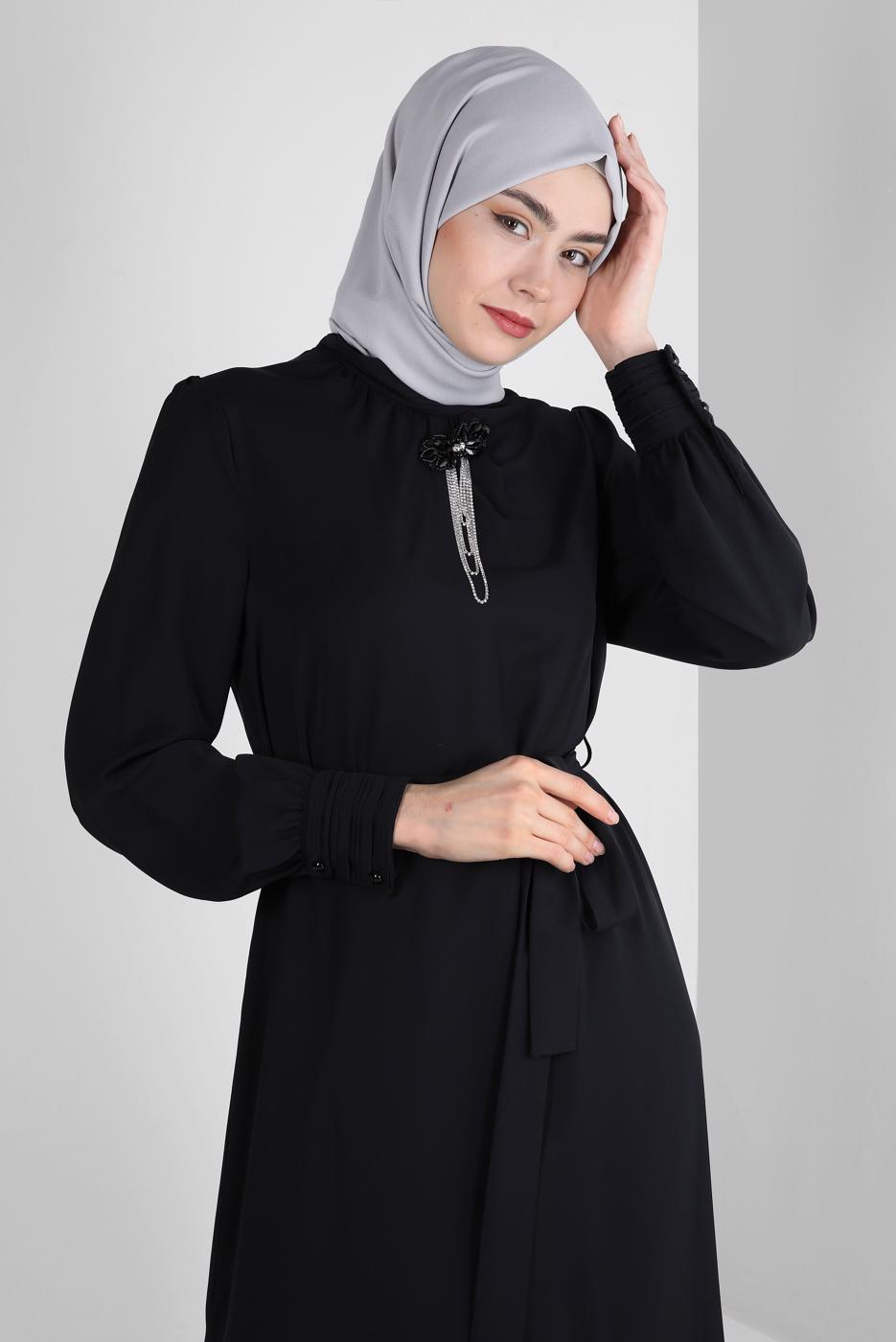 Hijab clothing GREY ALVINA CREPE SHAWL T 8221