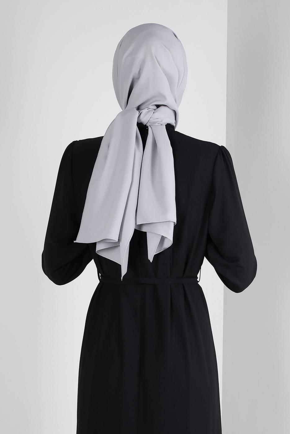 Hijab clothing GREY ALVINA CREPE SHAWL T 8221