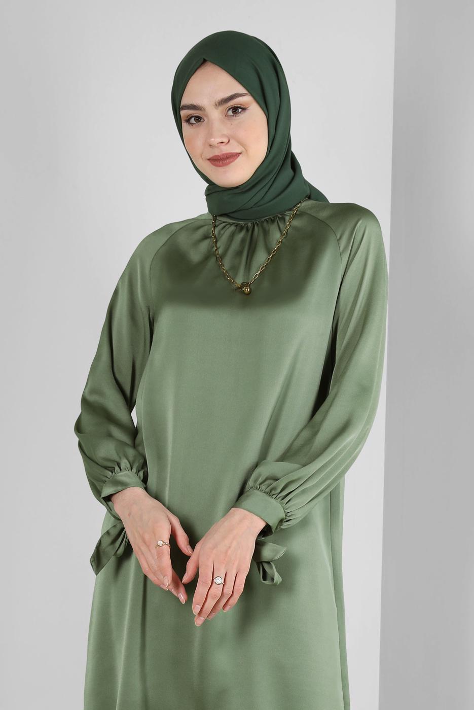Hijab clothing KHAKI ALVINA CREPE SHAWL T 8221
