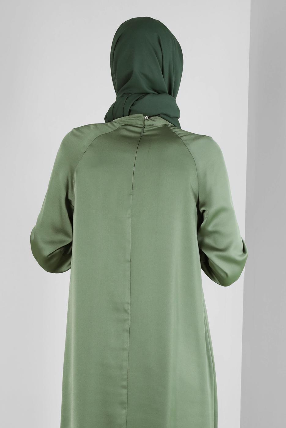 Hijab clothing KHAKI ALVINA CREPE SHAWL T 8221