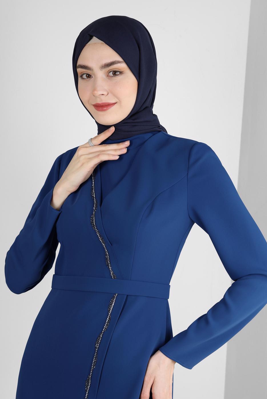 Vêtements hijab BLEU MARINE CHÂLE CRÊPE ALVINA T 8221
