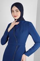 Vêtements hijab BLEU MARINE CHÂLE CRÊPE ALVINA T 8221