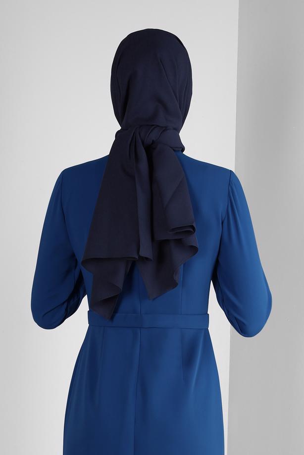 Vêtements hijab BLEU MARINE CHÂLE CRÊPE ALVINA T 8221 - TRENDTESETTÜR