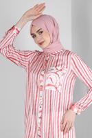 Tesettür giyim PUDRA ALVİNA KREP ŞAL T 8221